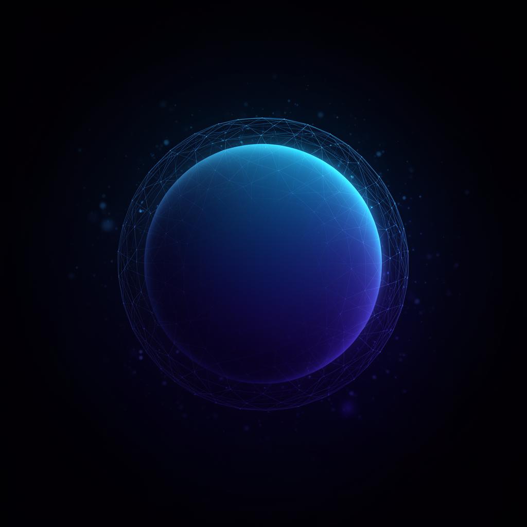 Abstract glowing orb representing digital growth